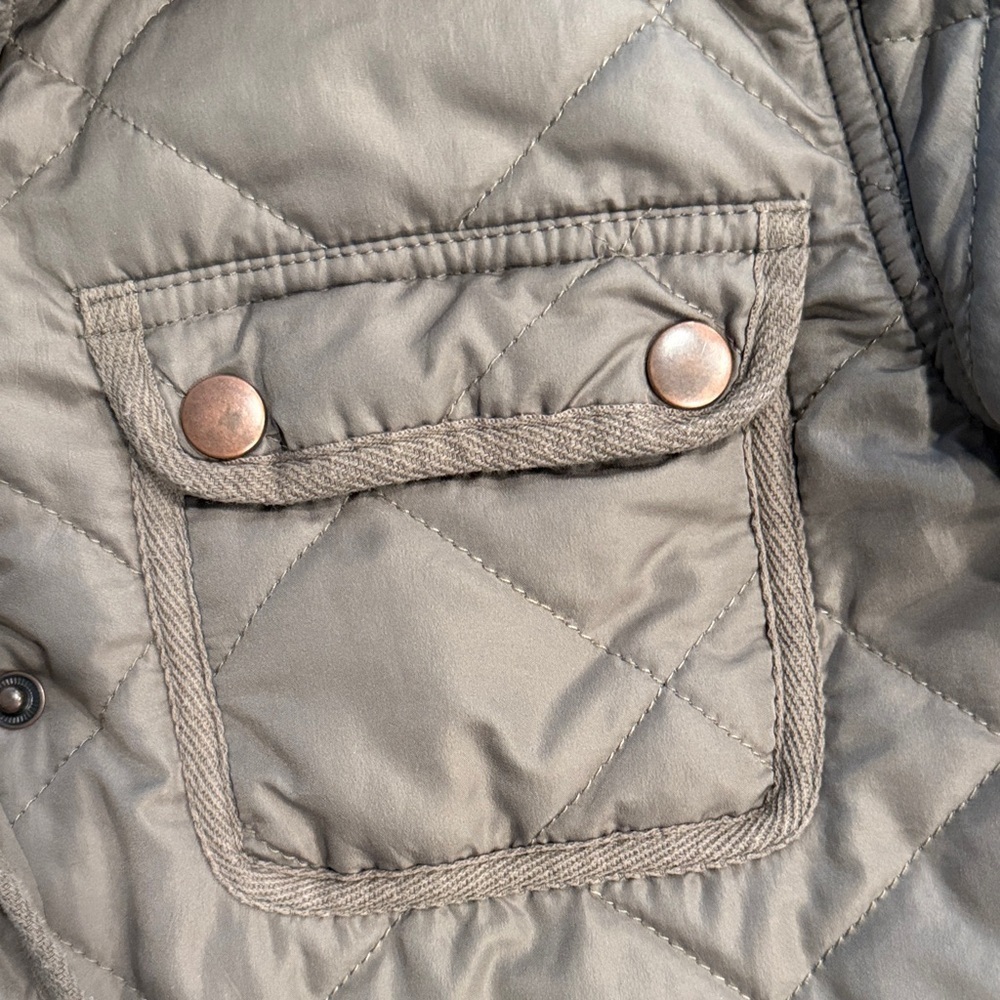 Thread & Supply Quilted Brown taupe Olive tan Jacket sz l - Picture 3 of 6